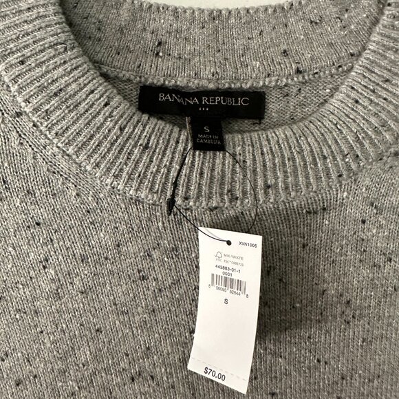 Light Grey Crew neck sweater, Mens Small - Picture 3 of 5